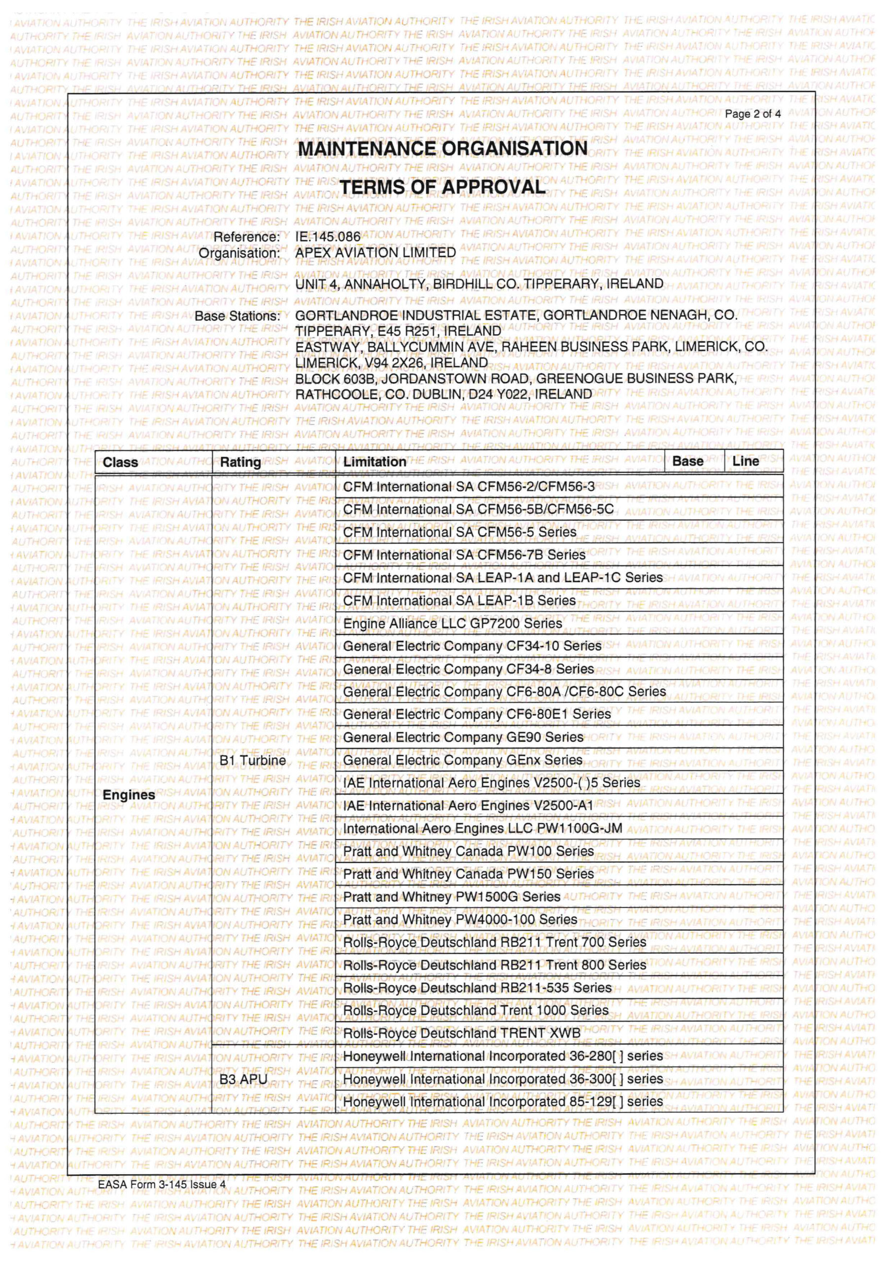 EASA Form 3 Dated 31-Mar-2026 Rev 8-2
